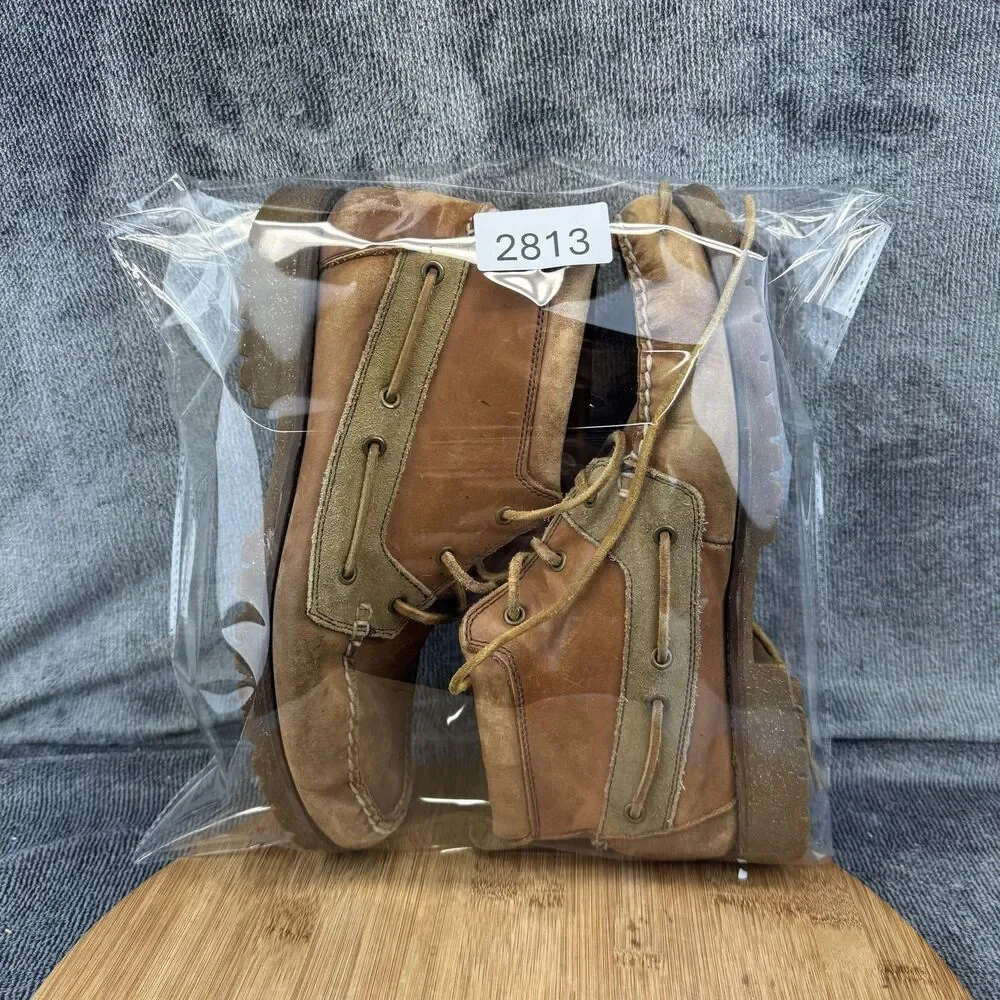 Polo Ralph Lauren Ridgemoor Boots Mens Size 8.5 Brown Leather Chukka Lug Sole